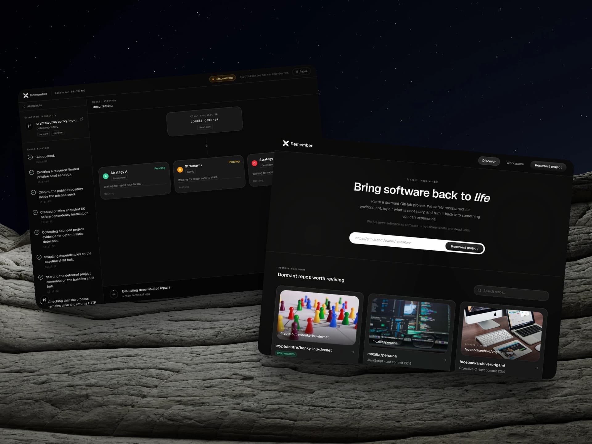 Remember project preview